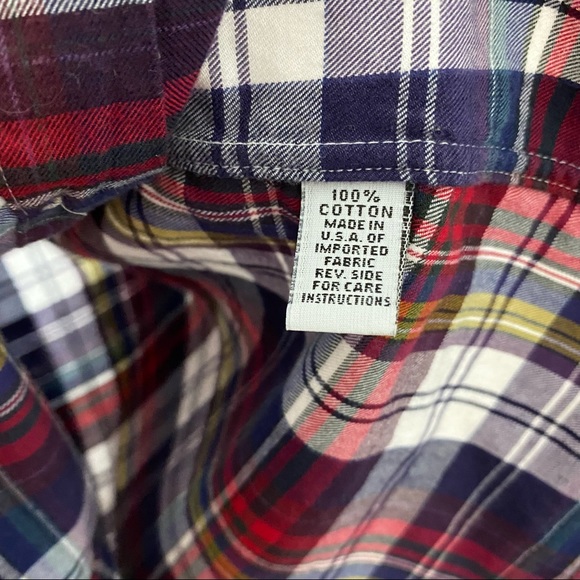 Button down shirt causal plaid small - Picture 8 of 9